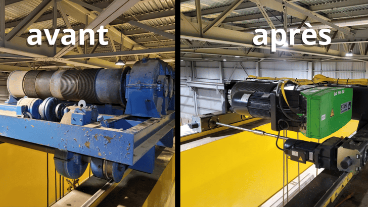 Remplacement palan